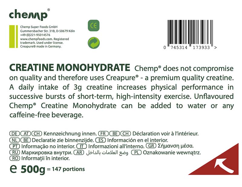 Chemp® Creatine 500g - Image 3