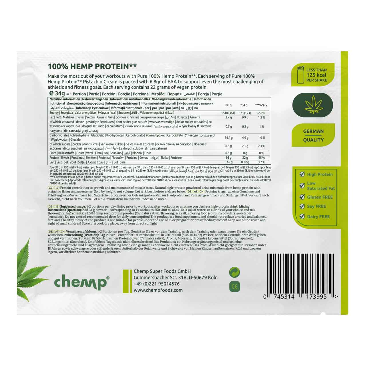 Chemp® Pure 34g Sample Size - Image 2