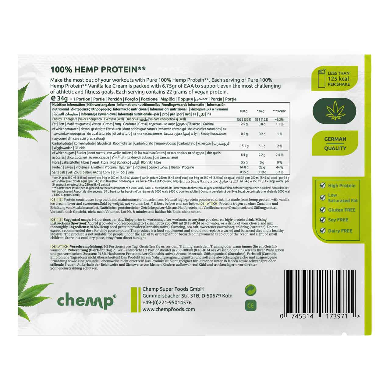 Chemp® Pure 34g Sample Size - Image 4